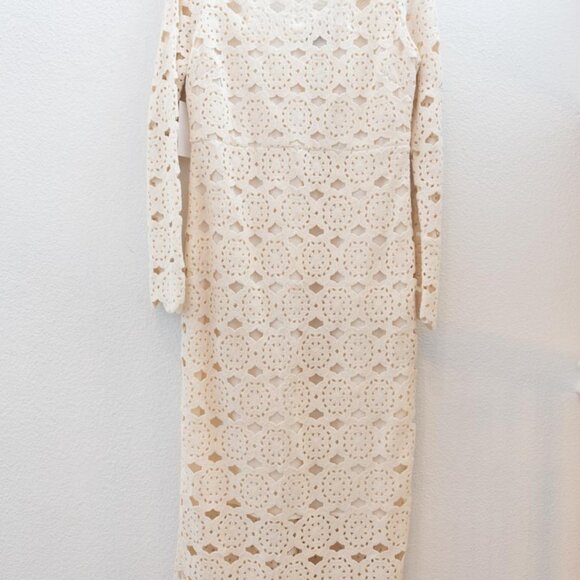 Cara Cara Marsielle Crocheted Cotton Midi Dress NWT Size Medium Retail $595 - Picture 4 of 4
